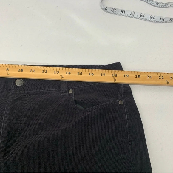 Talbots Corduroy Pants Woman Size 18‎  Curvy Black Straight Leg Pockets Stretch - Picture 10 of 12